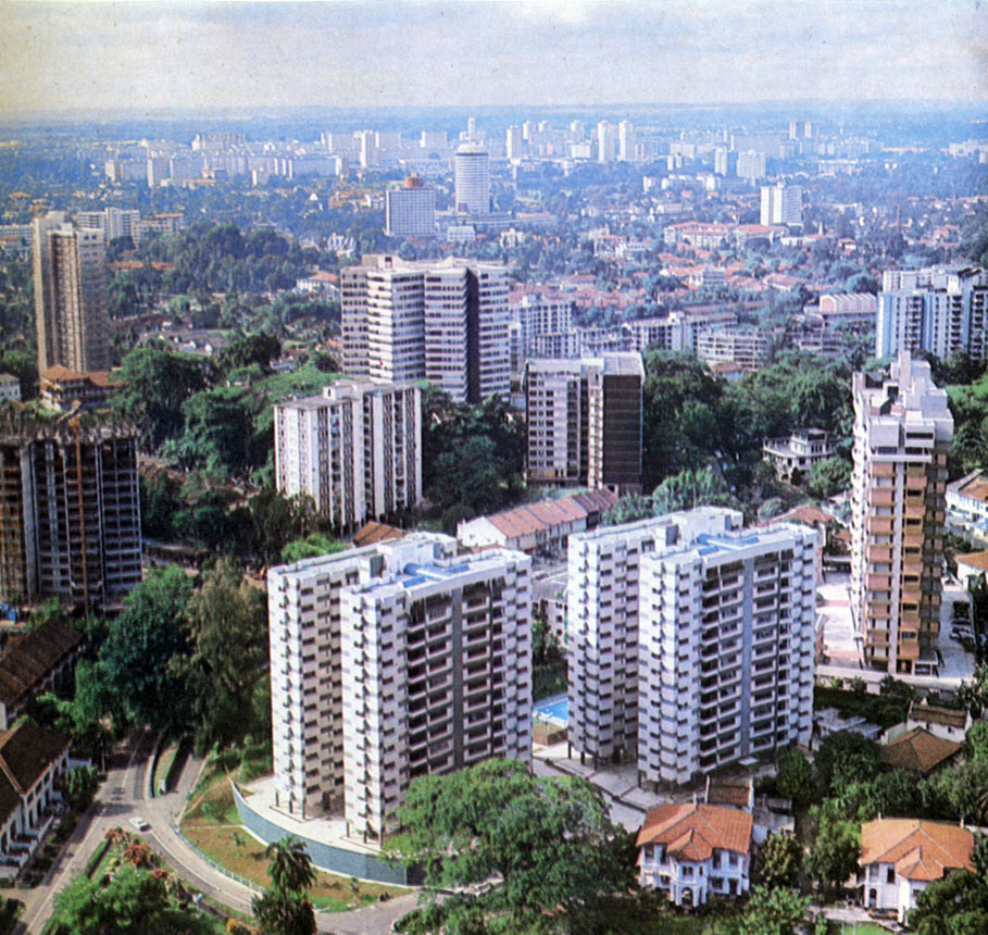 Новые жилые дома в одном из районов Сингапура